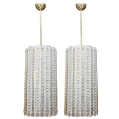 Tall Pair of Murano Glass Lanterns