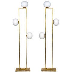 Glustin Luminaires Creation Rectangular Floor Lamps with Globes 12