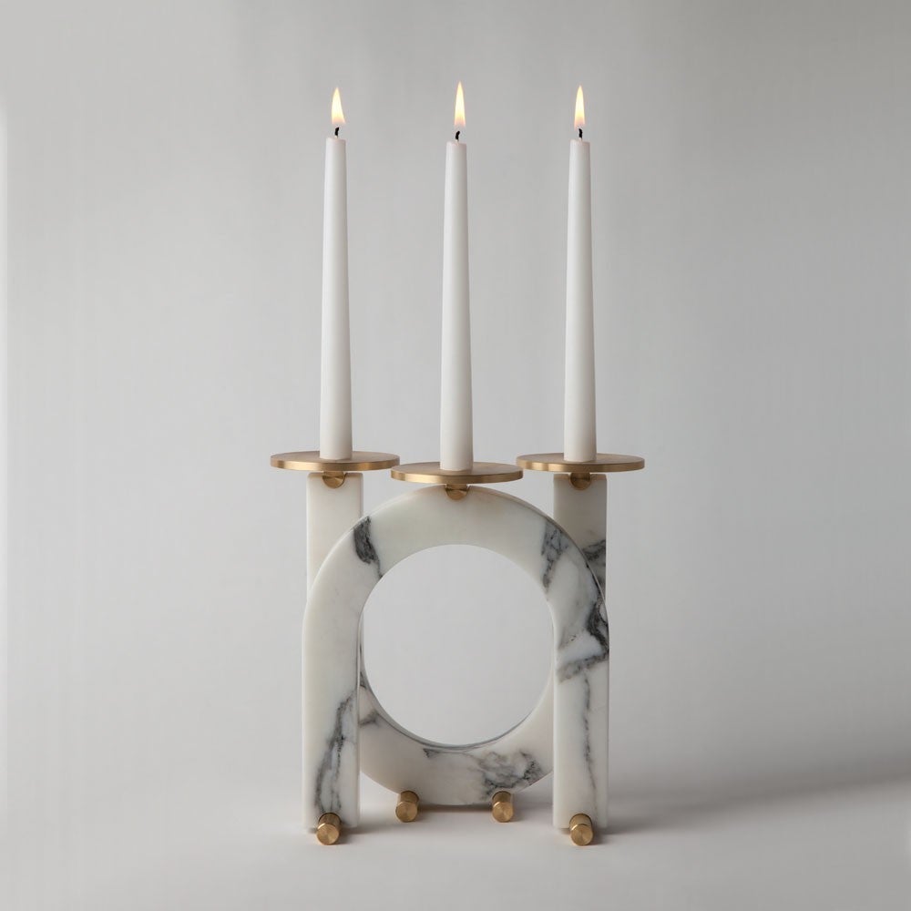 Marble 1 candle candleholder by Chen Chen and Kai Williams produced exclusively for The Future Perfect.
