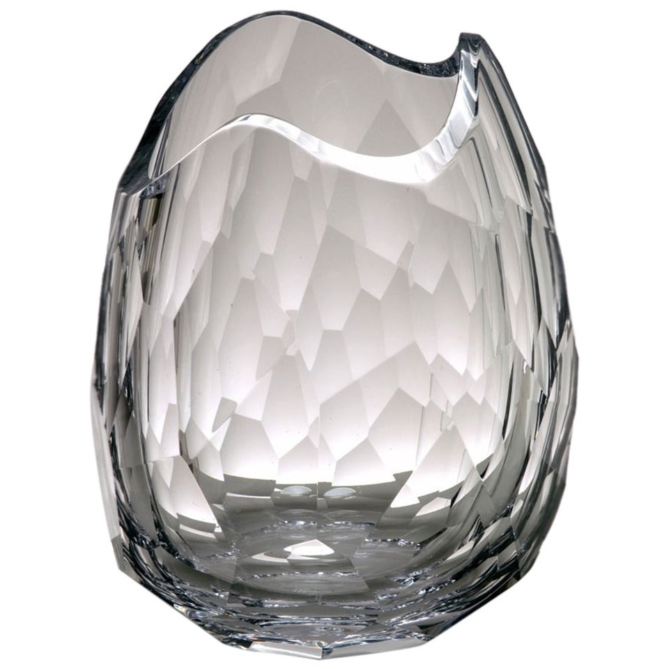 David Wiseman Clear Glacier Vase For Sale