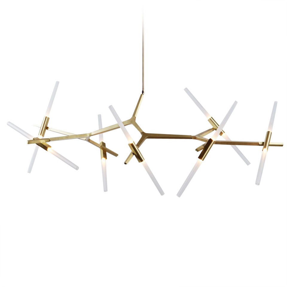 Lindsey Adelman for Roll & Hill Agnes Fourteen-Light Chandelier For Sale