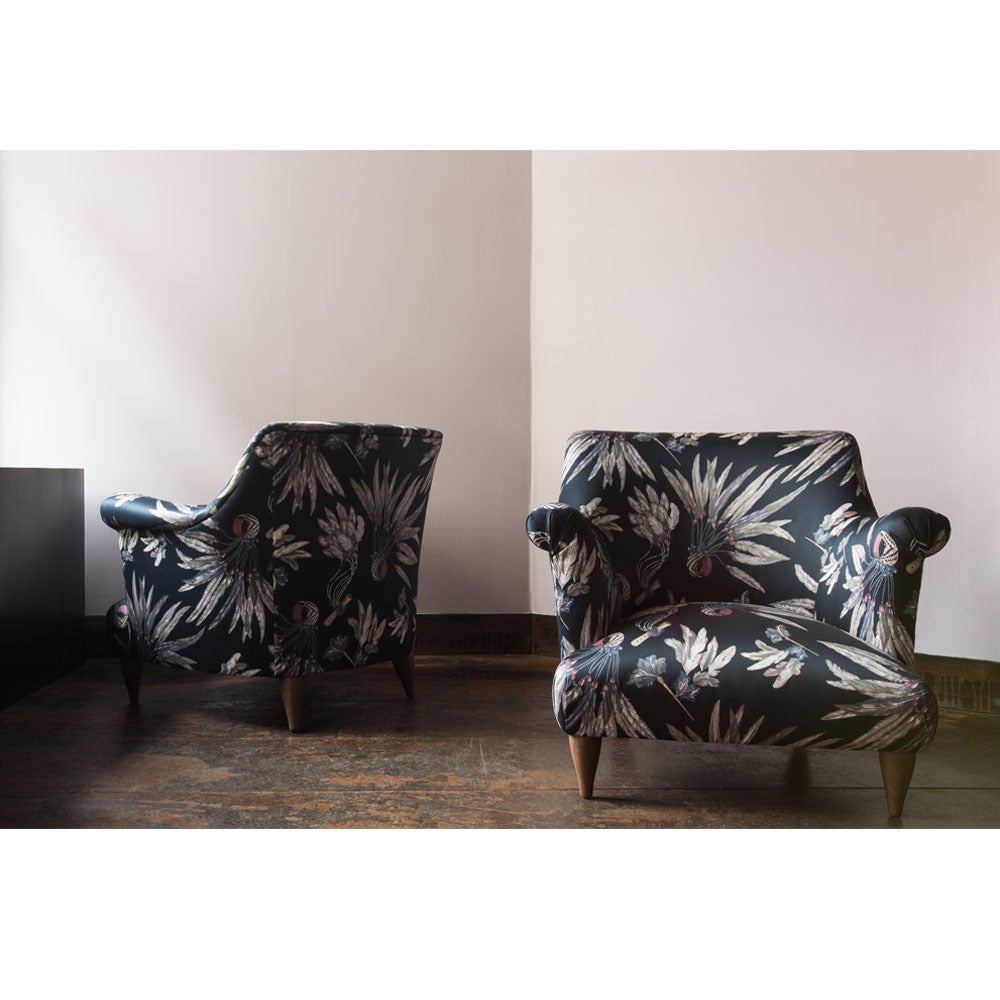 English Russell Pinch for The Future Perfect Goddard Armchair in Brazil Fabric For Sale
