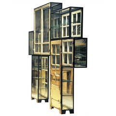 Piet Hein Eek Old Windows Cabinet, Custom Configurable Glass Shelving Unit