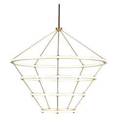 Paul Loebach for Roll & Hill Four-Ring Halo Chandelier