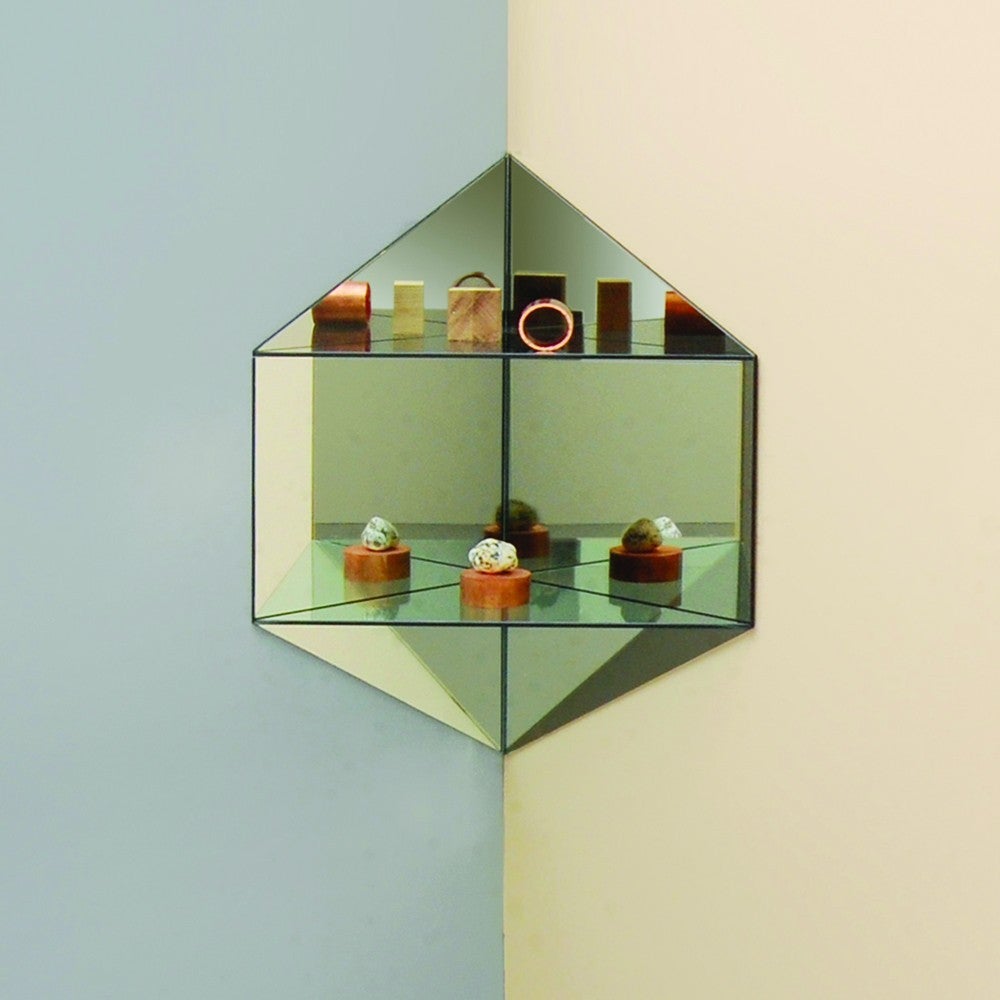Ladies and Gentlemen Mirage Hex Corner Mirror at 1stDibs