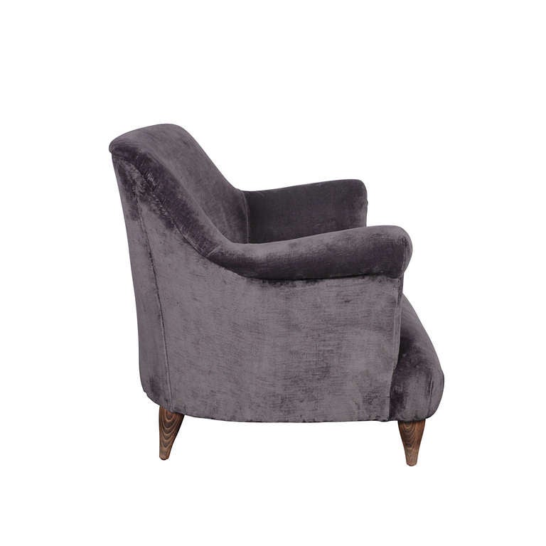 Russell Pinch for The Future Perfect Goddard Armchair in Velvet In New Condition For Sale In New York, NY