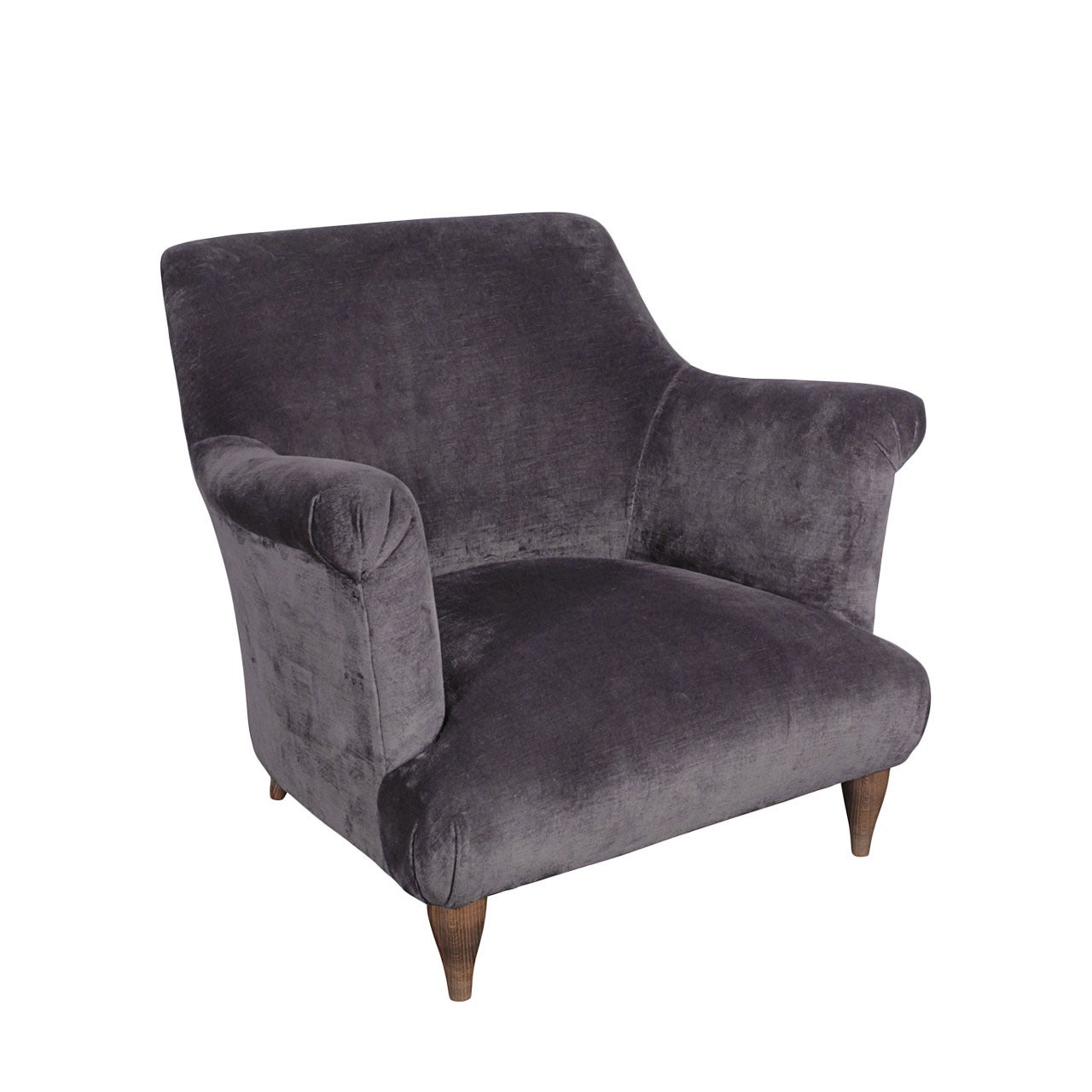 Russell Pinch for The Future Perfect Goddard Armchair in Velvet For Sale