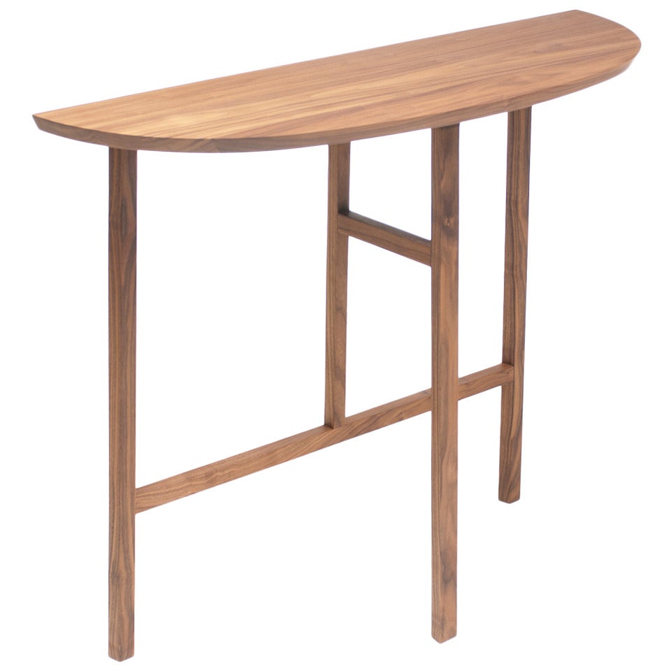 Trio Console Side Table Standard Danish-oiled Walnut Dark Wood Timber For Sale