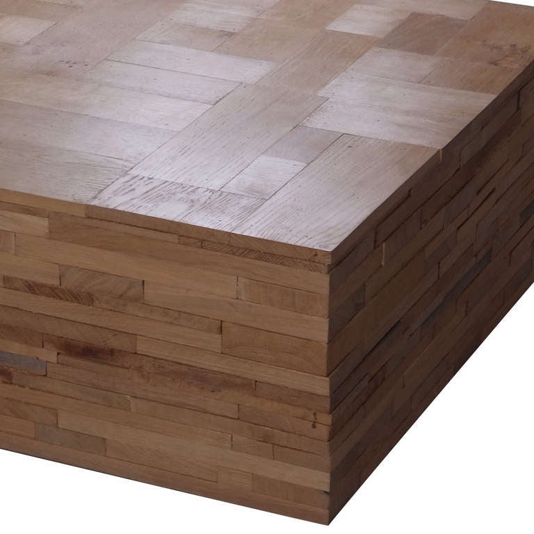 Piet Hein Eek Waste Scrap wood Coffee cube Low Table in Oak