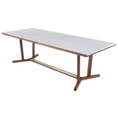 Medium Shaker Dining Table with Marble Top