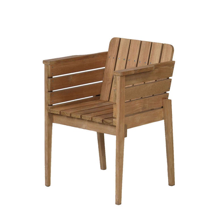 Outdoor Bucket Chair in Teak For Sale at 1stdibs