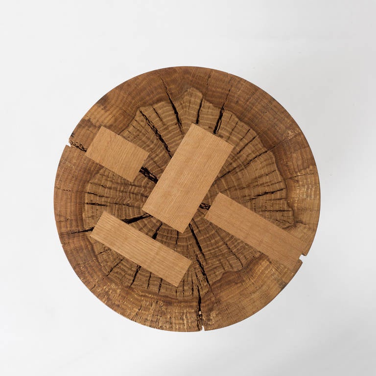 Oak Side Table In Excellent Condition In New York, NY