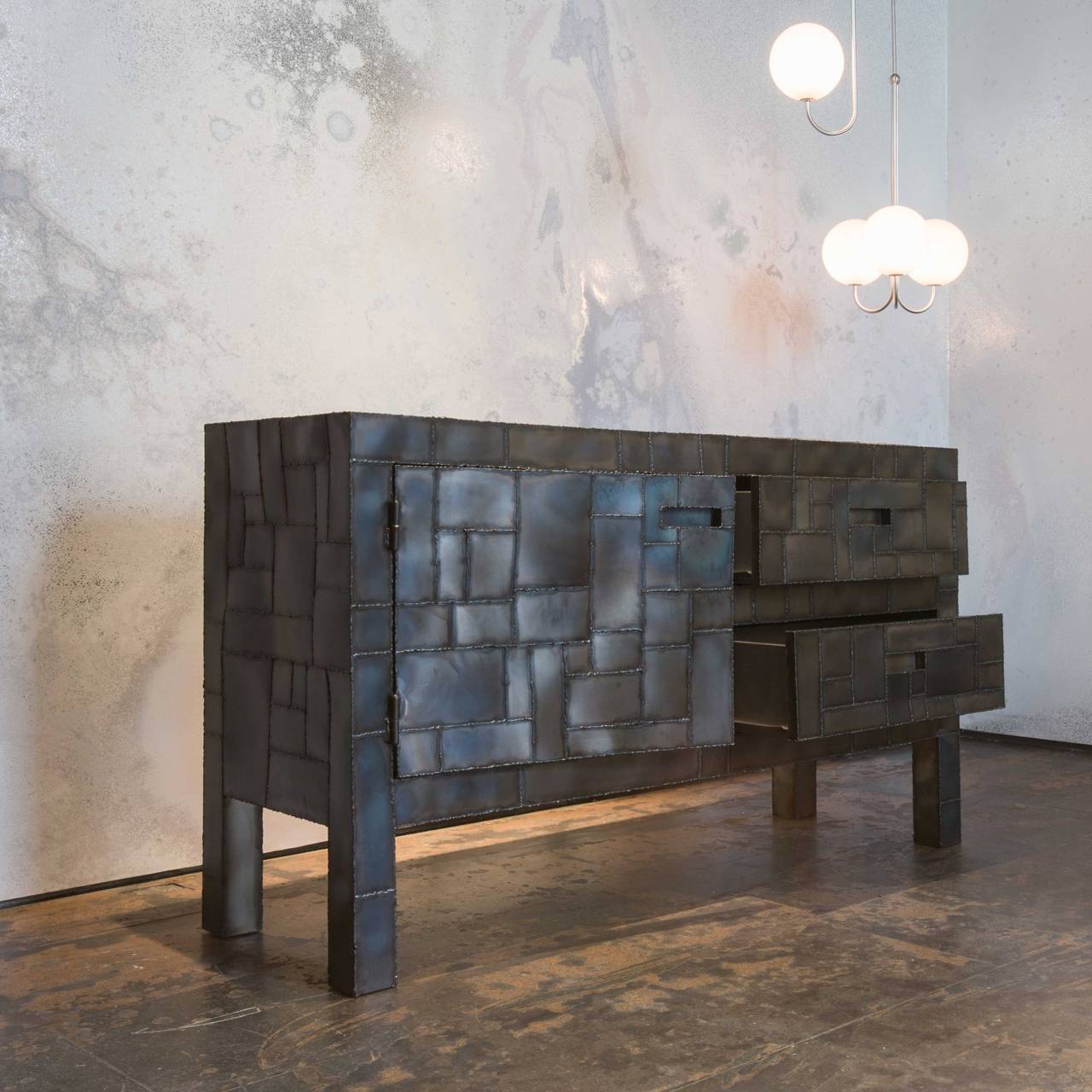 Piet Hein Eek Welded Steel Cabinet In New Condition For Sale In New York, NY