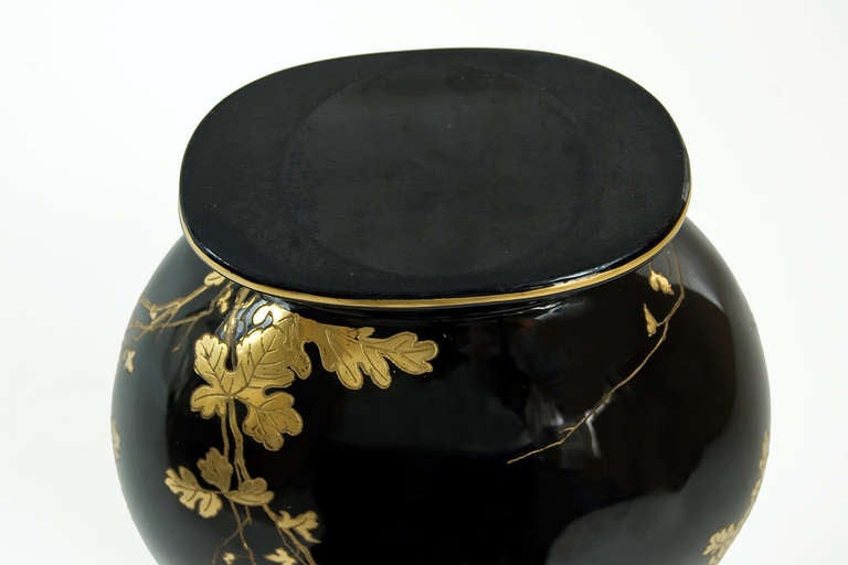 baccarat black vase