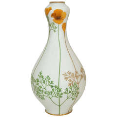 Sevres Porcelain Vase with a California Poppy Decor