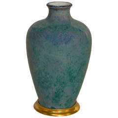 Art Nouveau Sevres Porcelain Vase with a 'Flamme' Decor