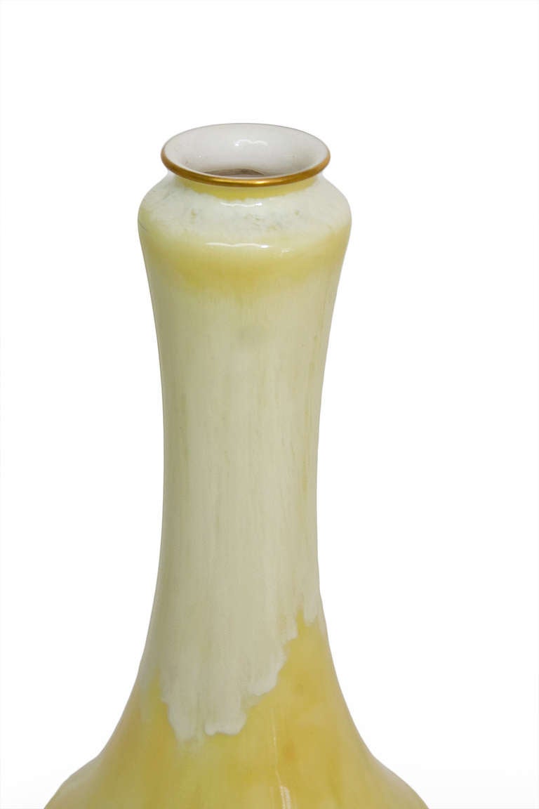 Sèvres Sevres Porcelain Vase with a Decor of White Spillings For Sale