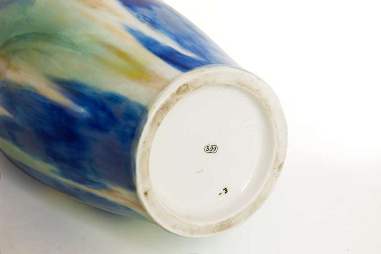 Art Nouveau Sevres Porcelain Vase with a 'Grand Feu' Decor For Sale