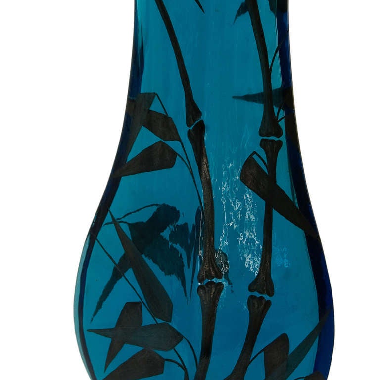 19th Century Crystal Vase by Eugène Rousseau For Sale