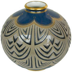 Sevres Porcelain Art Deco Vase