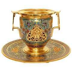 Orientalist Vase or Planter by Ferdinand Barbedienne