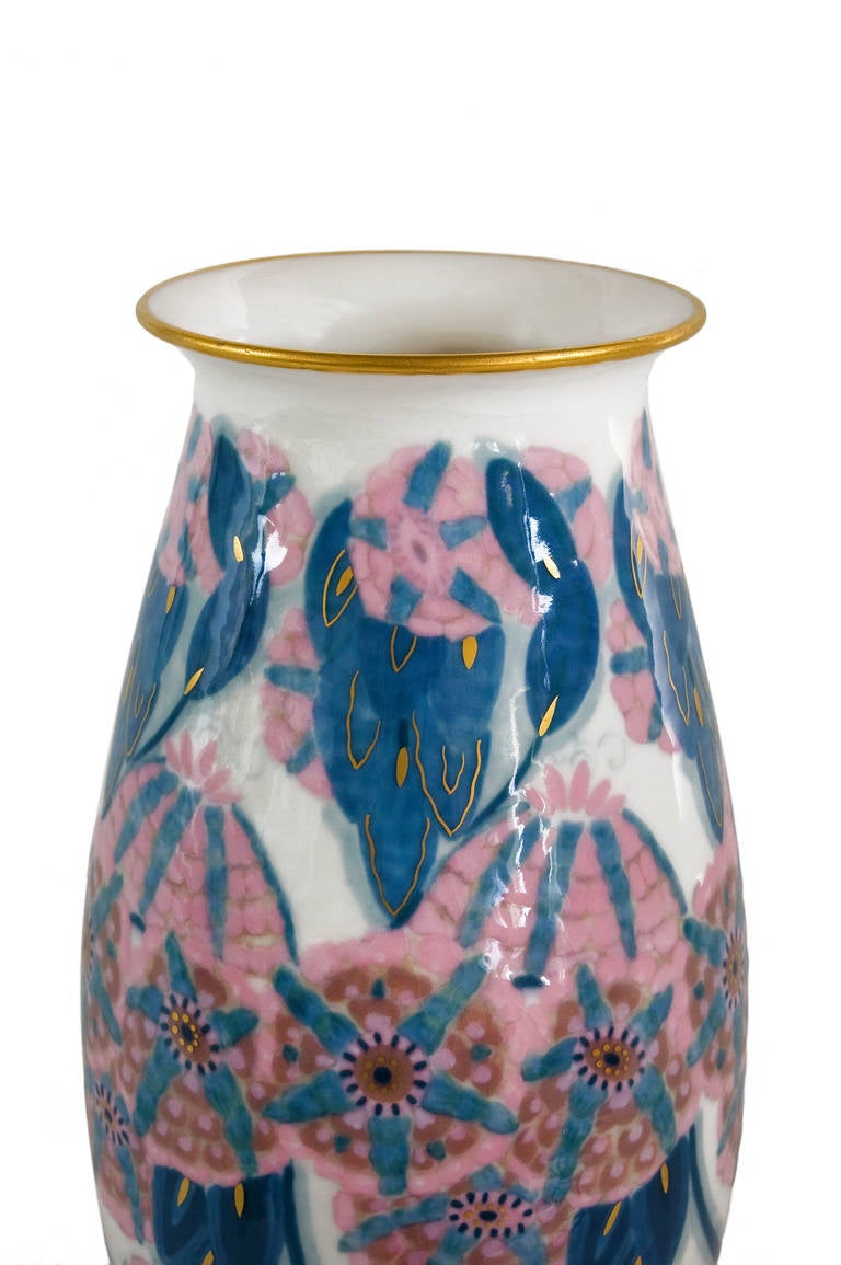 20th Century Rare Sevres Porcelain Art Deco Vase For Sale