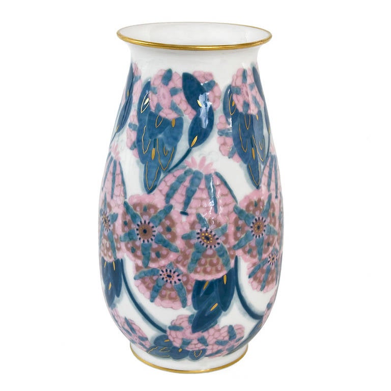 Rare Sevres Porcelain Art Deco Vase For Sale