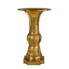 Chinese Bronze GU Form Vase by L'Escalier de Cristal-Paris