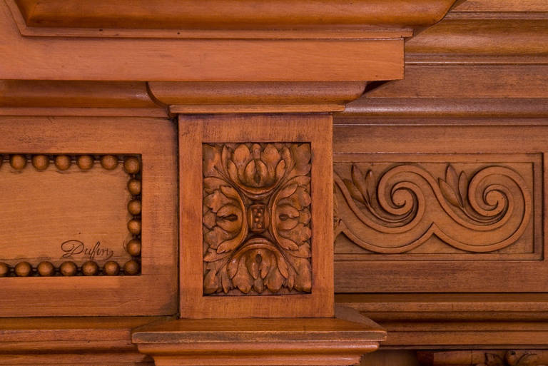 Boxwood Rare and Precious Box Wood Cabinet by Honore Dufin For Sale