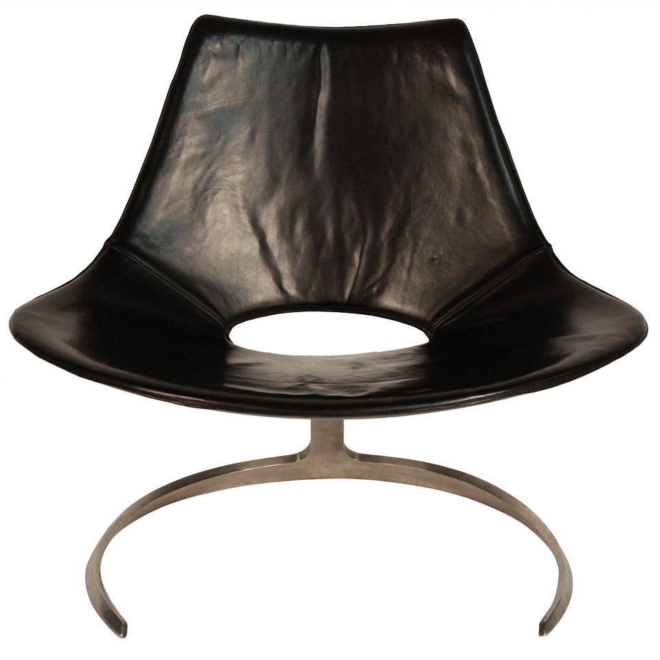Scandinavian Modern Kastholm and Fabricus Scimitar Chair For Sale