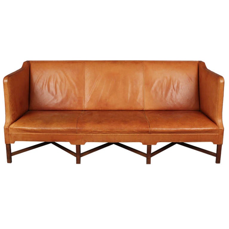 Scandinavian Modern Kaare Klint Three-Seater Sofa Edition Rud. Rasmussen For Sale