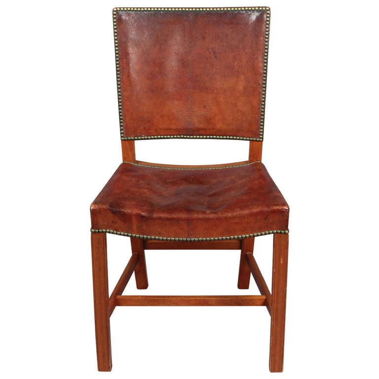 Scandinavian Modern Kaare Klint Red Chair Edition Rud. Rasmussen For Sale