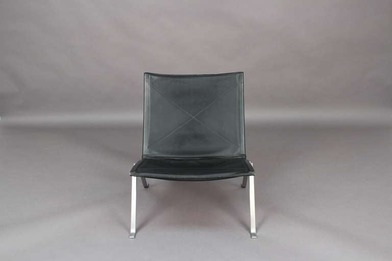 Danish Scandinavian Modern Poul Kjaerholm  PK22 Chairs, Edition E. Kold Christensen For Sale