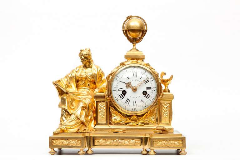 French Louis XVI Mantel Clock 'Urania' by Gille L'Aîné, circa 1760