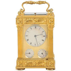 Fine French Ormolu Travel Clock Lézé Ã  Paris, circa 1850