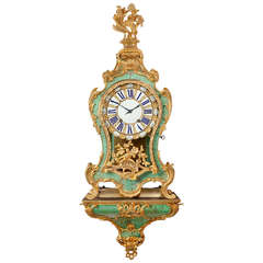 Fine French Louis XV Corne Verte Bracket Clock, circa 1740