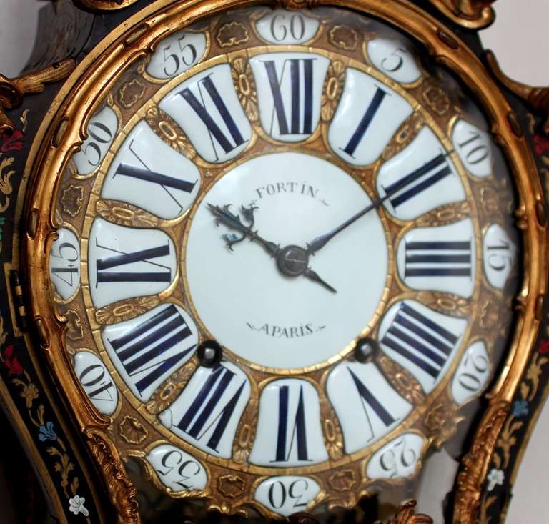 Rococo A French Louis XV boulle inlaid bracket clock, by Fortin, circa 1740