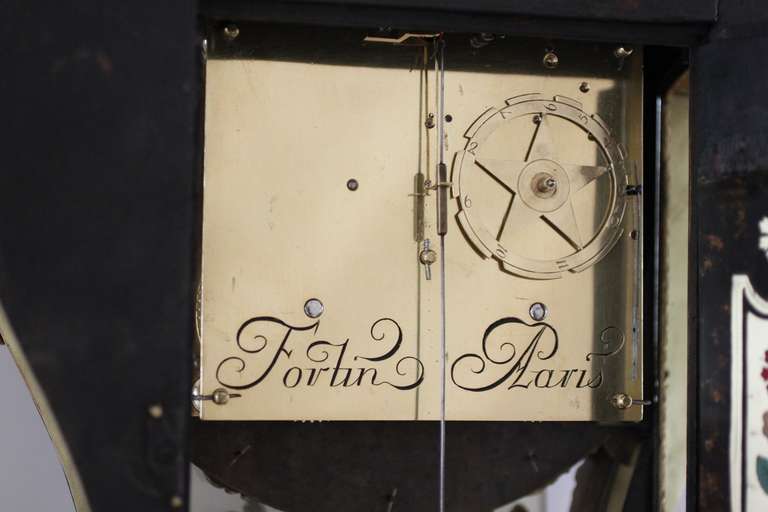 18th Century and Earlier A French Louis XV boulle inlaid bracket clock, by Fortin, circa 1740