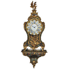 Antique A French Louis XV boulle inlaid bracket clock, by Fortin, circa 1740