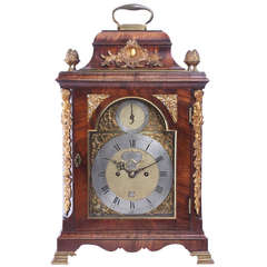 An English brass mounted mahogany table clock, John Prichard London, circa 1780