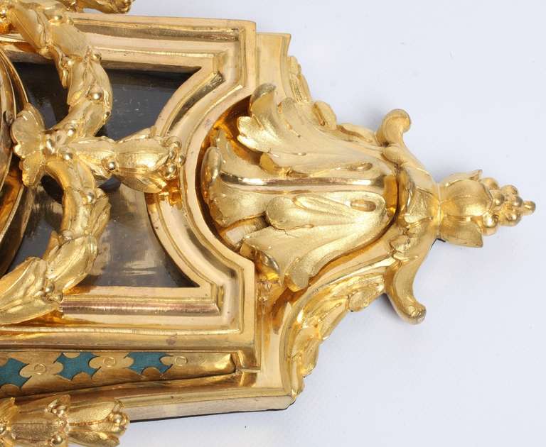 18th Century and Earlier Fine And Small Louis XVI Ormolu Cartel D'Alcove, Martinet London, 1776 For Sale