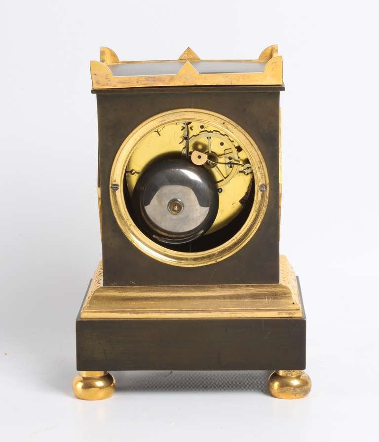 19th Century Attractive Small French Empire Mantel Clock, circa 1800 For Sale