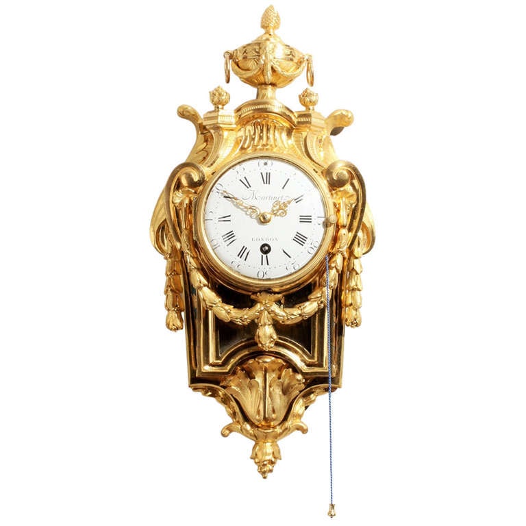 Fine And Small Louis XVI Ormolu Cartel D'Alcove, Martinet London, 1776 For Sale