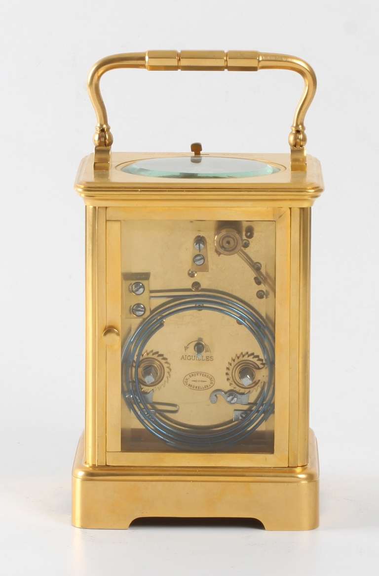 Belgian French Carriage Clock with Rare Striking For Sale
