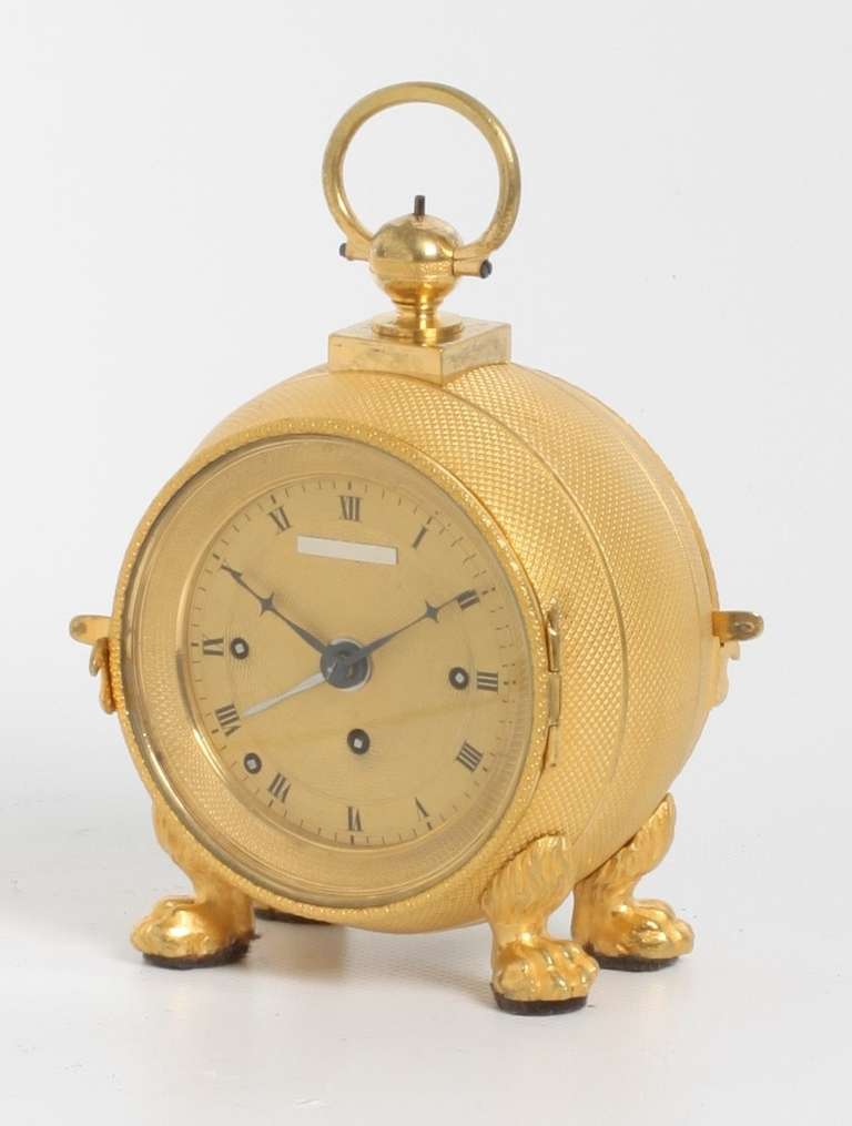 Fine Austrian Ormolu Grande Sonnerie Travel Clock In Excellent Condition For Sale In Amsterdam, NL