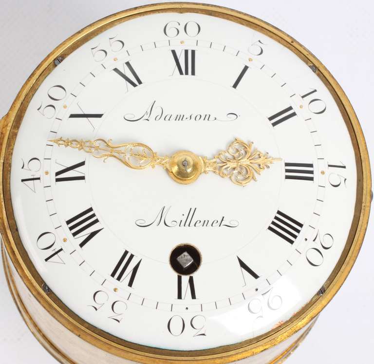 Small French Louis XVI Ormolu Coach Timepiece by Adamson Millenet For Sale 2