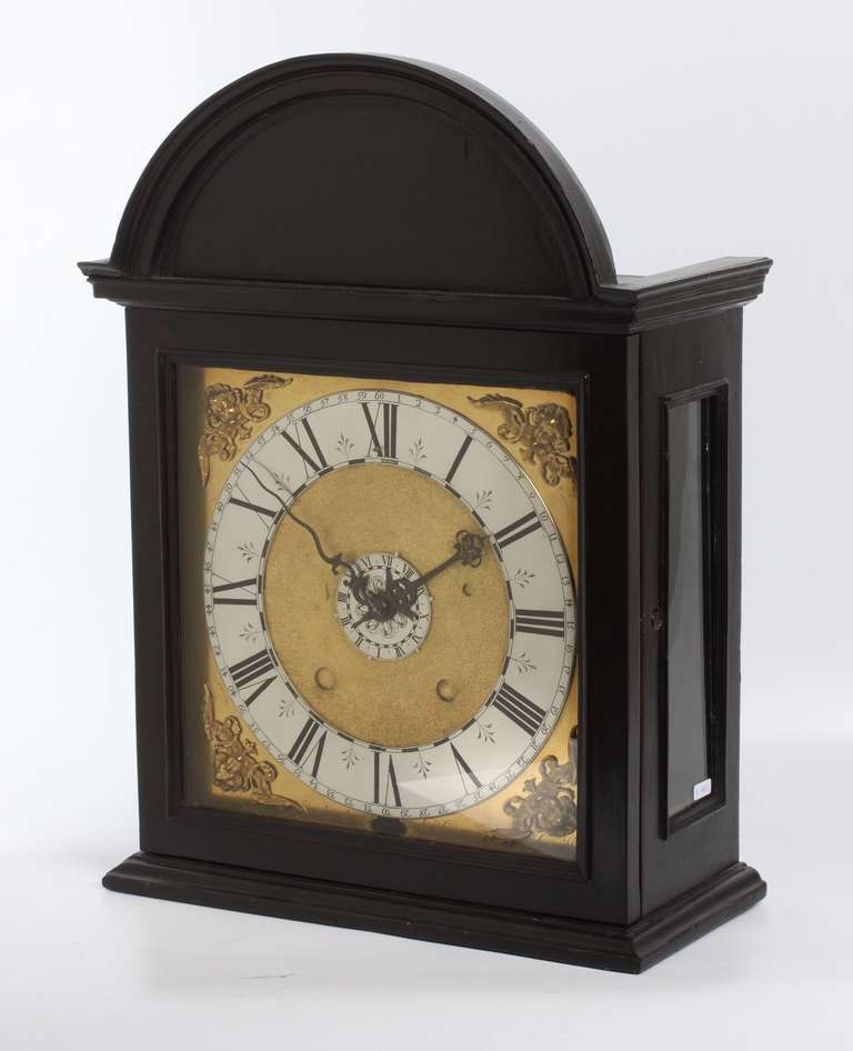 French Louis XIV Ebonized, Religious Clock by Jean De St Blimond
