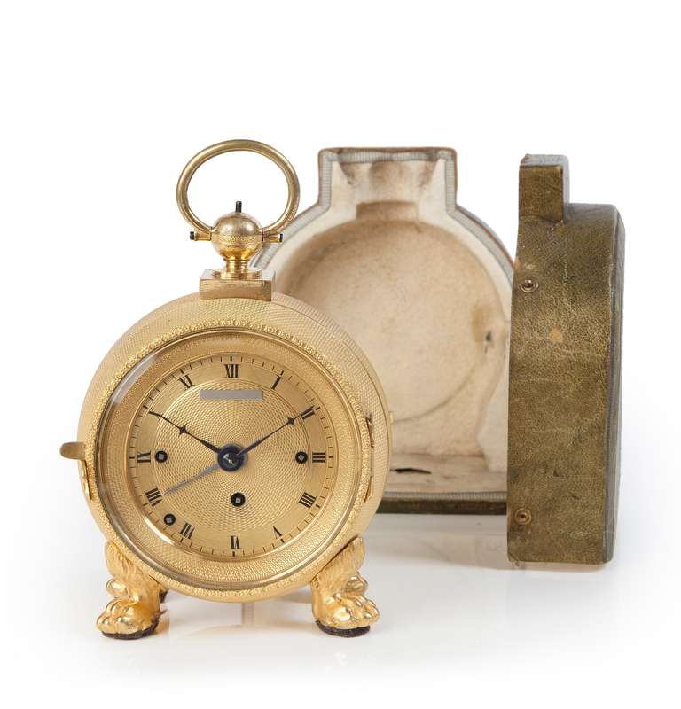 Fine Austrian Ormolu Grande Sonnerie Travel Clock For Sale 3