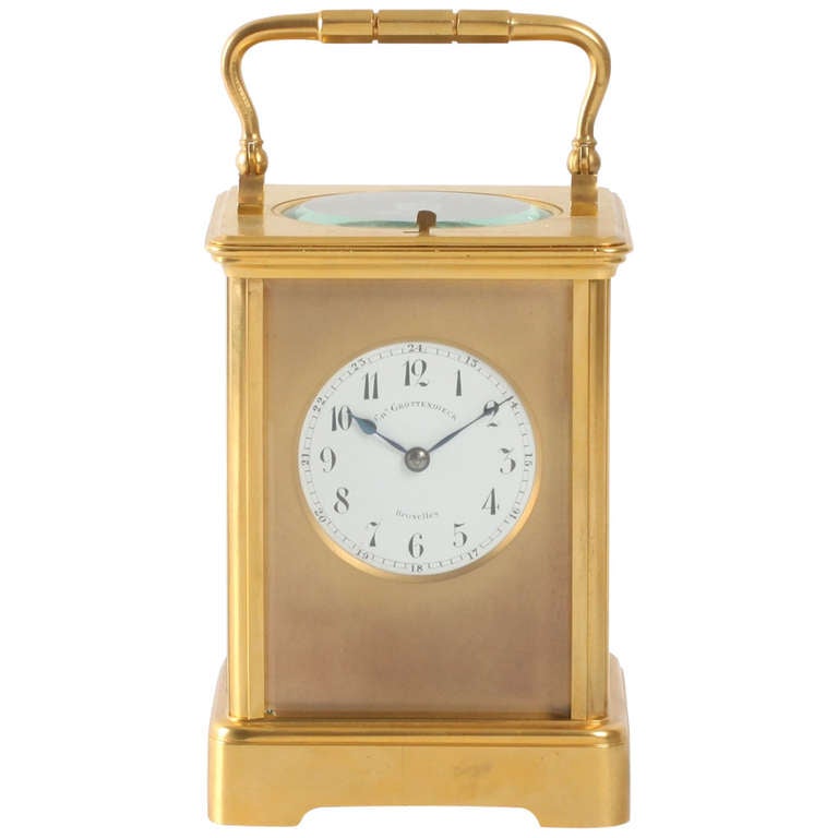 French Carriage Clock with Rare Striking For Sale