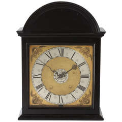 Antique French Louis XIV Ebonized, Religious Clock by Jean De St Blimond